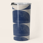 Mid Century Modern Geometric Blue Travel Mug Gallery Image 3