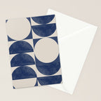 Mid Century Modern Geometric Blue Stationery Card Gallery Image 2