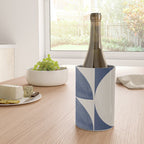 Mid Century Modern Geometric Blue Wine Chiller Gallery Image 4