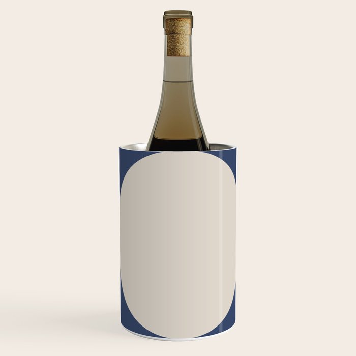 Mid Century Modern Geometric Blue Wine Chiller Gallery Image 3