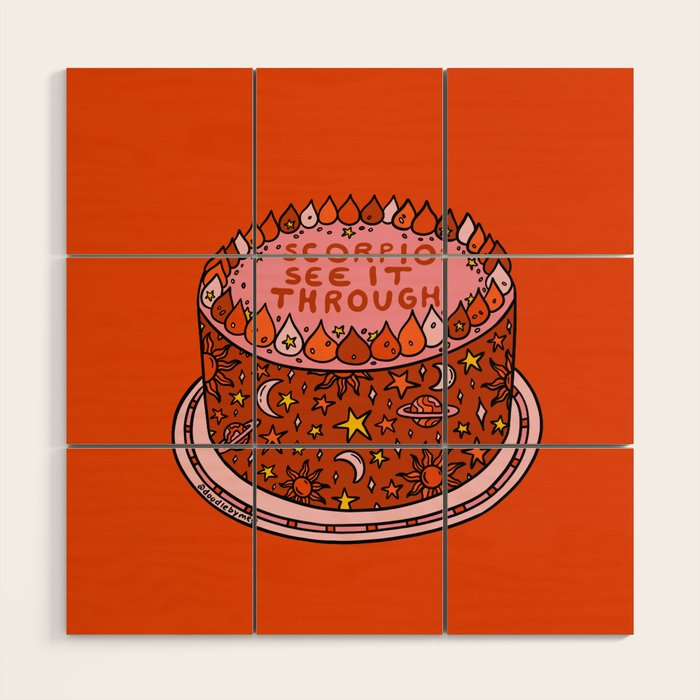Scorpio Cake Wood Wall Art Gallery Image 1