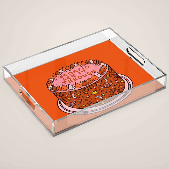 Scorpio Cake Acrylic Tray Gallery Image 1