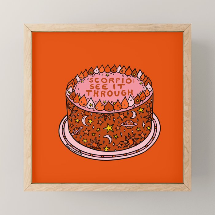Scorpio Cake Mini Art Print Gallery Image 1