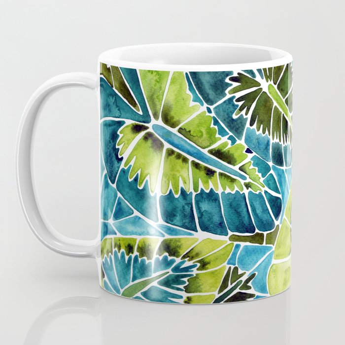 Schismatoglottis Calyptrata - Teal Palette Coffee Mug Gallery Image 3
