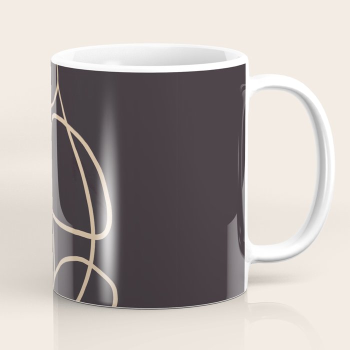 Abstract Line Art Cat Coffee Mug Gallery Image 1
