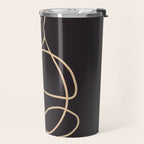 Abstract Line Art Cat Travel Mug Gallery Image 2