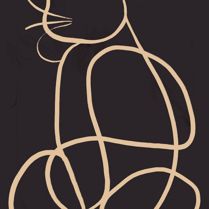Abstract Line Art Cat Coffee Mug Gallery Image 2