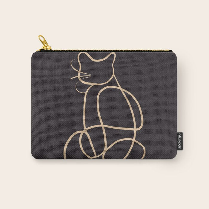 Abstract Line Art Cat Carry All Pouch Gallery Image 1