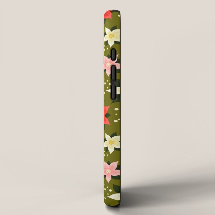 Poinsettia Pattern iPhone Case Gallery Image 2