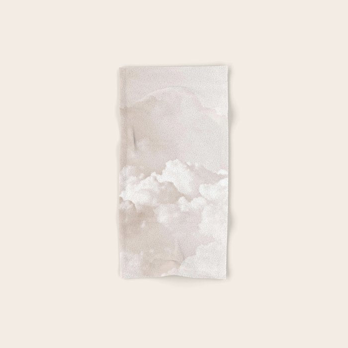 COTTON CANDY CLOUDS BEIGE by Monika Strigel Bath Towel Gallery Image 1