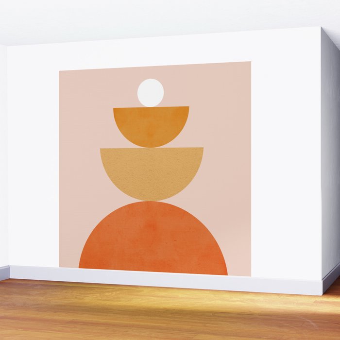 Abstraction Circles Balance Modern Minimalism 007 Wall Mural Gallery Image 2