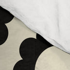 Black and Cream Happy Flowers Minimal Retro Floral Pattern Comforter Gallery Image 4