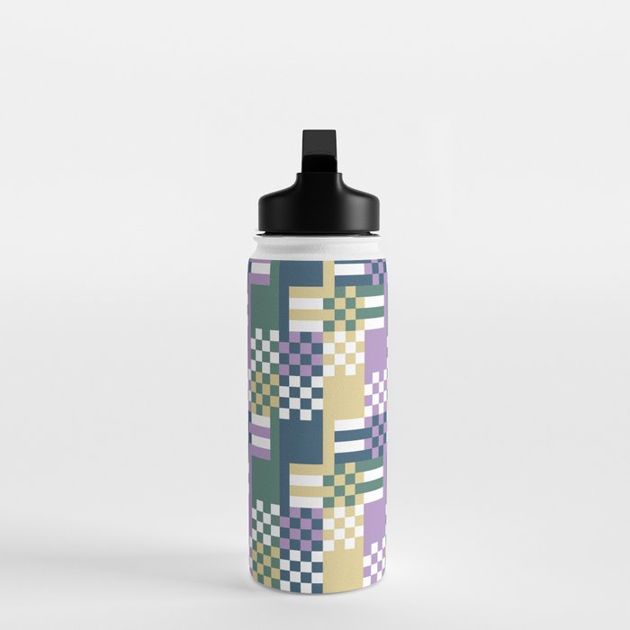 Abstract Block Mosaic R Water Bottle Gallery Image 3