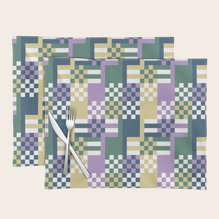 Abstract Block Mosaic R Placemat Gallery Image 1