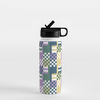 Abstract Block Mosaic R Water Bottle Gallery Image 1