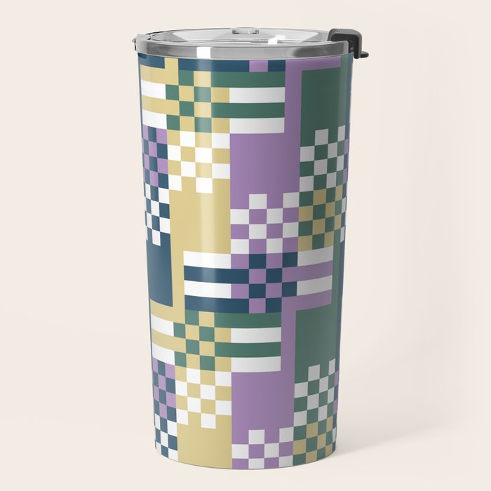Abstract Block Mosaic R Travel Mug Gallery Image 2