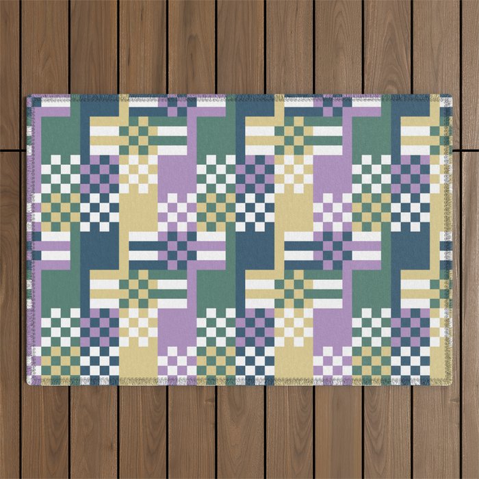 Abstract Block Mosaic R Outdoor Rug Gallery Image 1