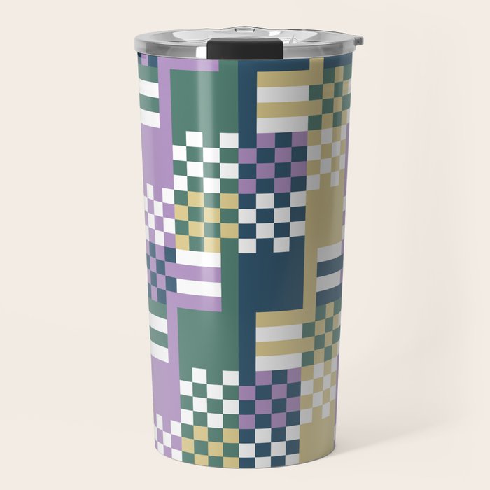 Abstract Block Mosaic R Travel Mug Gallery Image 1