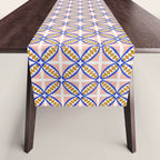 Palm Springs Orchid Tile - Pink and Cobalt Table Runner Gallery Image 1