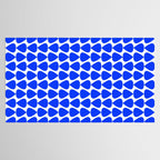 Plectrum Geometric Minimalist Pattern in Electric Blue and White Tablecloth Gallery Image 2
