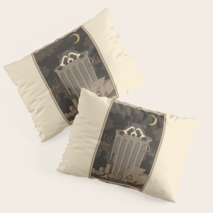 The Hermit - Raccoons Tarot Pillow Sham Gallery Image 1