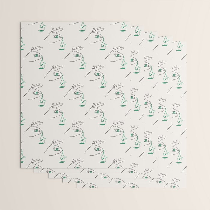 Lady green Wrapping Paper Gallery Image 3