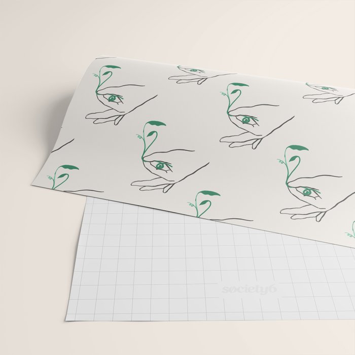 Lady green Wrapping Paper Gallery Image 2