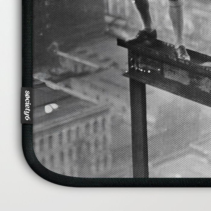 Tough Par Four - Golf Game at 1000 feet black and white photograph Laptop Sleeve Gallery Image 3