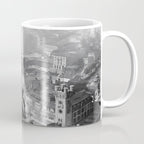Tough Par Four - Golf Game at 1000 feet black and white photograph Coffee Mug Gallery Image 1