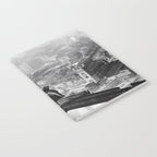 Tough Par Four - Golf Game at 1000 feet black and white photograph Notebook Gallery Image 2