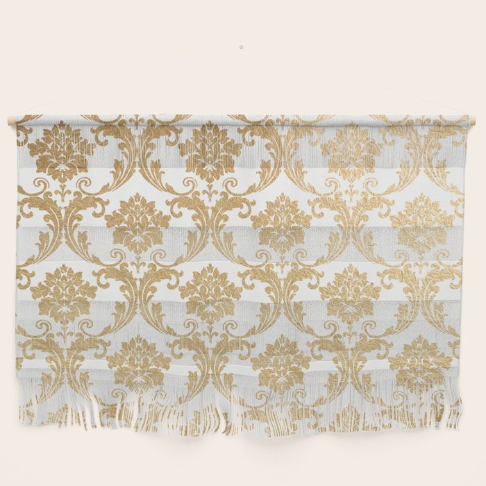 Gold swirls damask #4 Wall Hanging Gallery Image 1