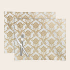 Gold swirls damask #4 Placemat Gallery Image 1