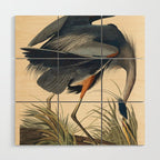 Great Blue Heron by John James Audubon (1834) Wood Wall Art Gallery Image 1