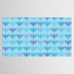 Hanukkah Chanukah Menorah Chanukkiah Pattern in Blue and Turquoise  Tablecloth Gallery Image 2