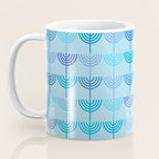 Hanukkah Chanukah Menorah Chanukkiah Pattern in Blue and Turquoise  Coffee Mug Gallery Image 3