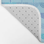 Hanukkah Chanukah Menorah Chanukkiah Pattern in Blue and Turquoise  Bath Mat Gallery Image 2