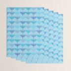 Hanukkah Chanukah Menorah Chanukkiah Pattern in Blue and Turquoise  Wrapping Paper Gallery Image 3