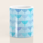 Hanukkah Chanukah Menorah Chanukkiah Pattern in Blue and Turquoise  Coffee Mug Gallery Image 4
