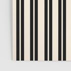 Classic Double Stripe Pattern in Black and Almond Cream Poster Gallery Image 3