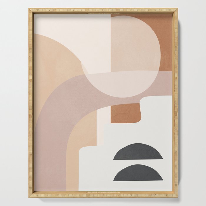 Abstract Minimal Shapes 8 Serving Tray Gallery Image 1