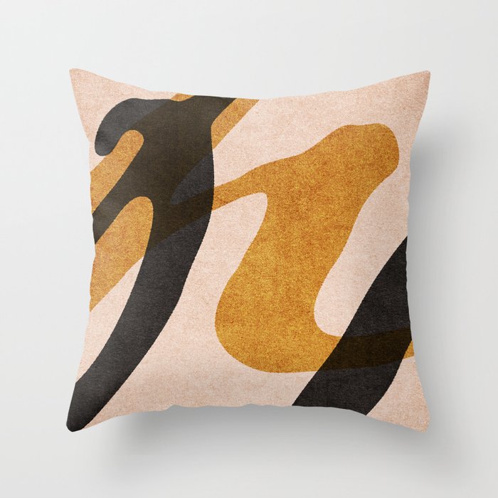 ABSTRACT ALPHABET / Script P Throw Pillow Gallery Image 1