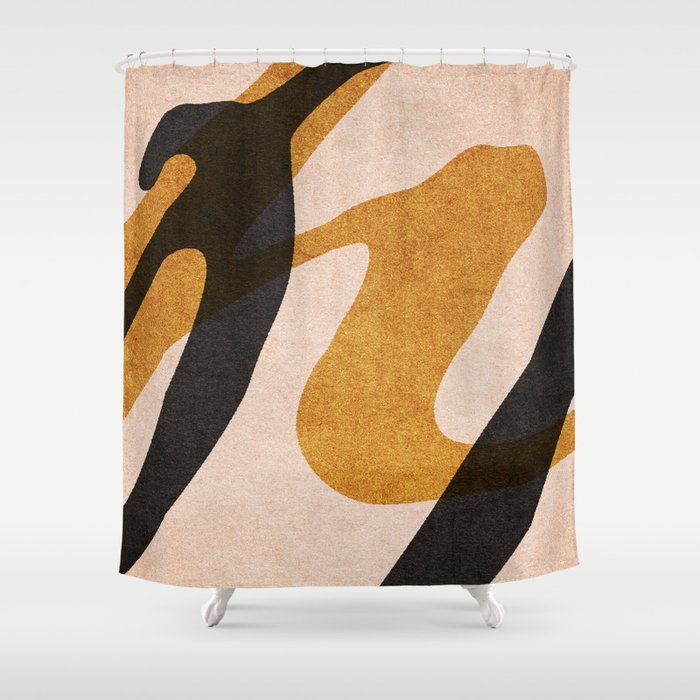 ABSTRACT ALPHABET / Script P Shower Curtain Gallery Image 1