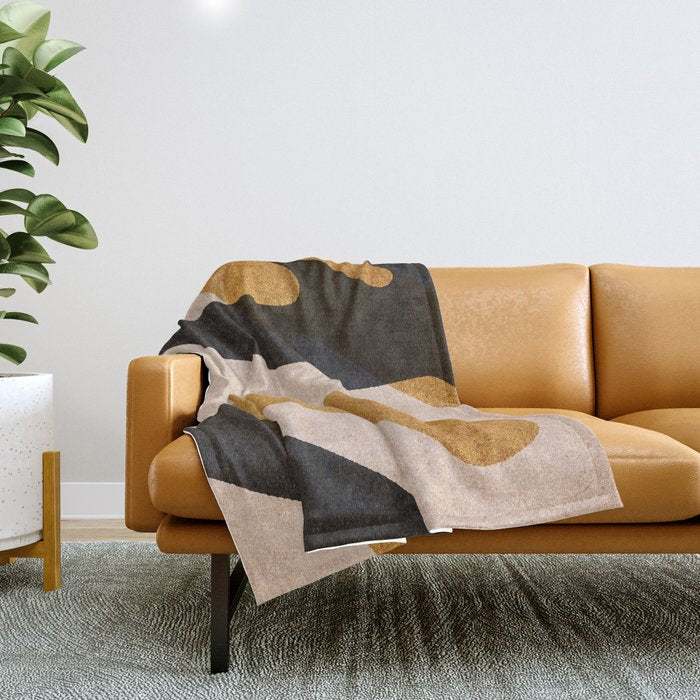 ABSTRACT ALPHABET / Script P Throw Blanket Gallery Image 1