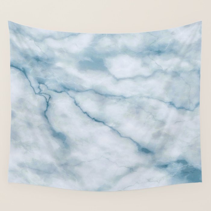 Light blue marble texture Wall Tapestry Gallery Image 4