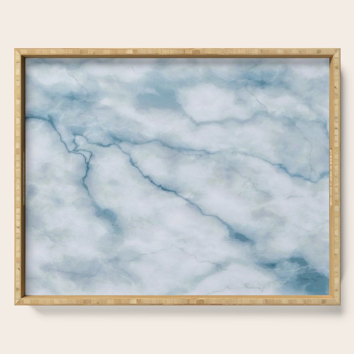 Light blue marble texture Serving Tray Gallery Image 1
