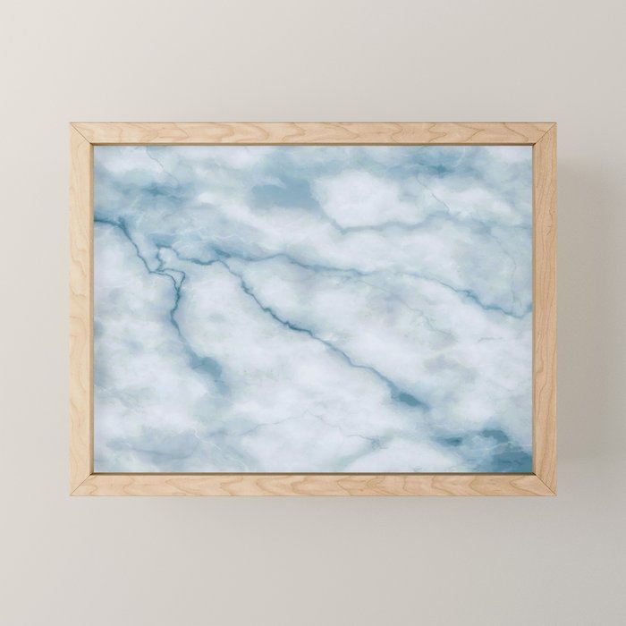 Light blue marble texture Mini Art Print Gallery Image 1