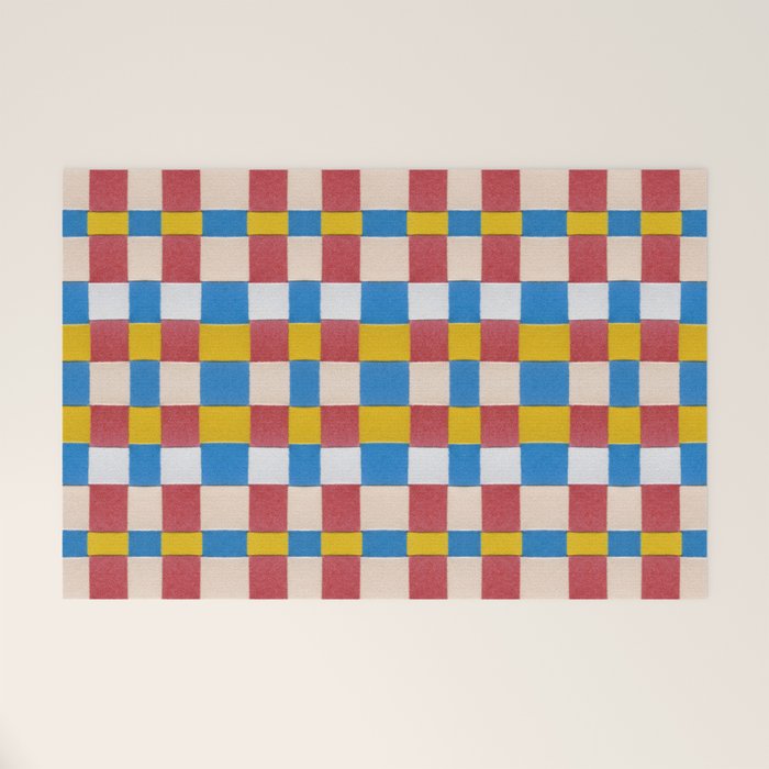 Paper Weaving Pattern #2 Welcome Mat Gallery Image 1