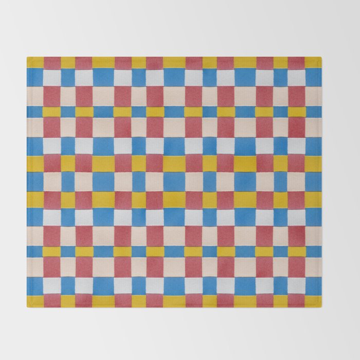 Paper Weaving Pattern #2 Throw Blanket Gallery Image 2
