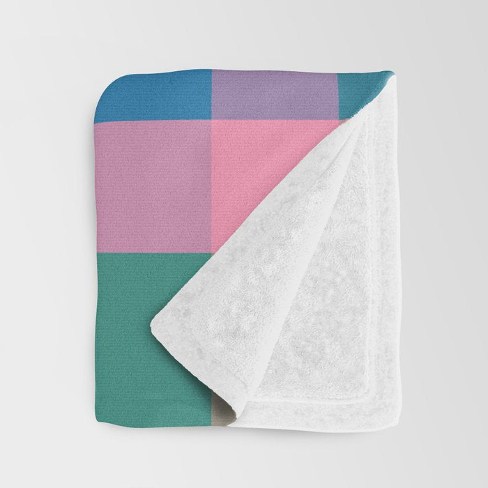 Rainbow Pop Colorful Checked Plaid Pattern Throw Blanket Gallery Image 3