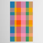 Rainbow Pop Colorful Checked Plaid Pattern Tablecloth Gallery Image 2